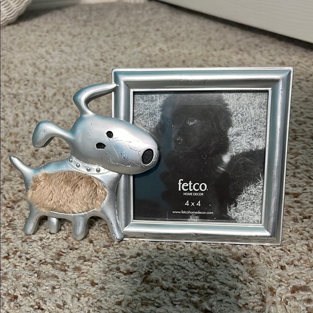 Silver Dog Picture Frame